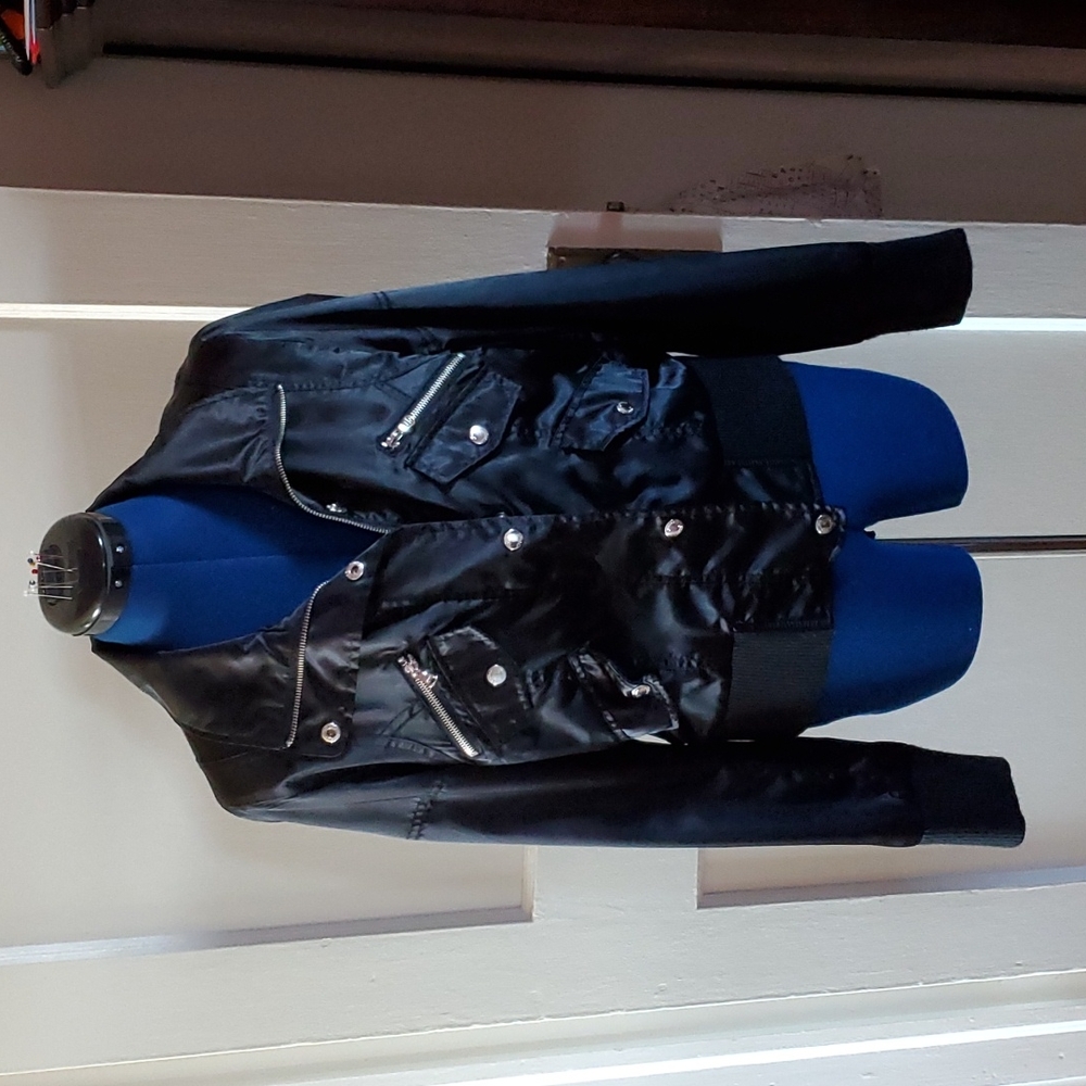 Black satin Guess jacket